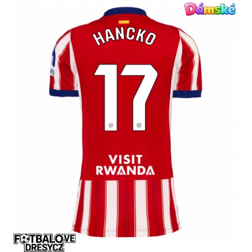 Atletico Madrid David Hancko #17 Dámské Domácí Dres 2026-27 Krátký Rukáv Atletico Madrid David Hancko #17 Dámské Domácí Dres 2026-27 Krátký Rukáv